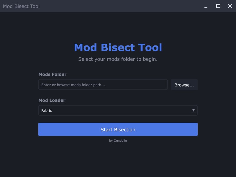 Setup screen