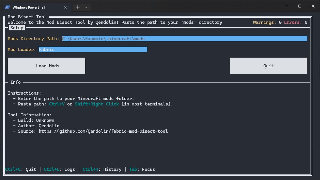 Setup Page